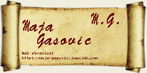 Maja Gašović vizit kartica